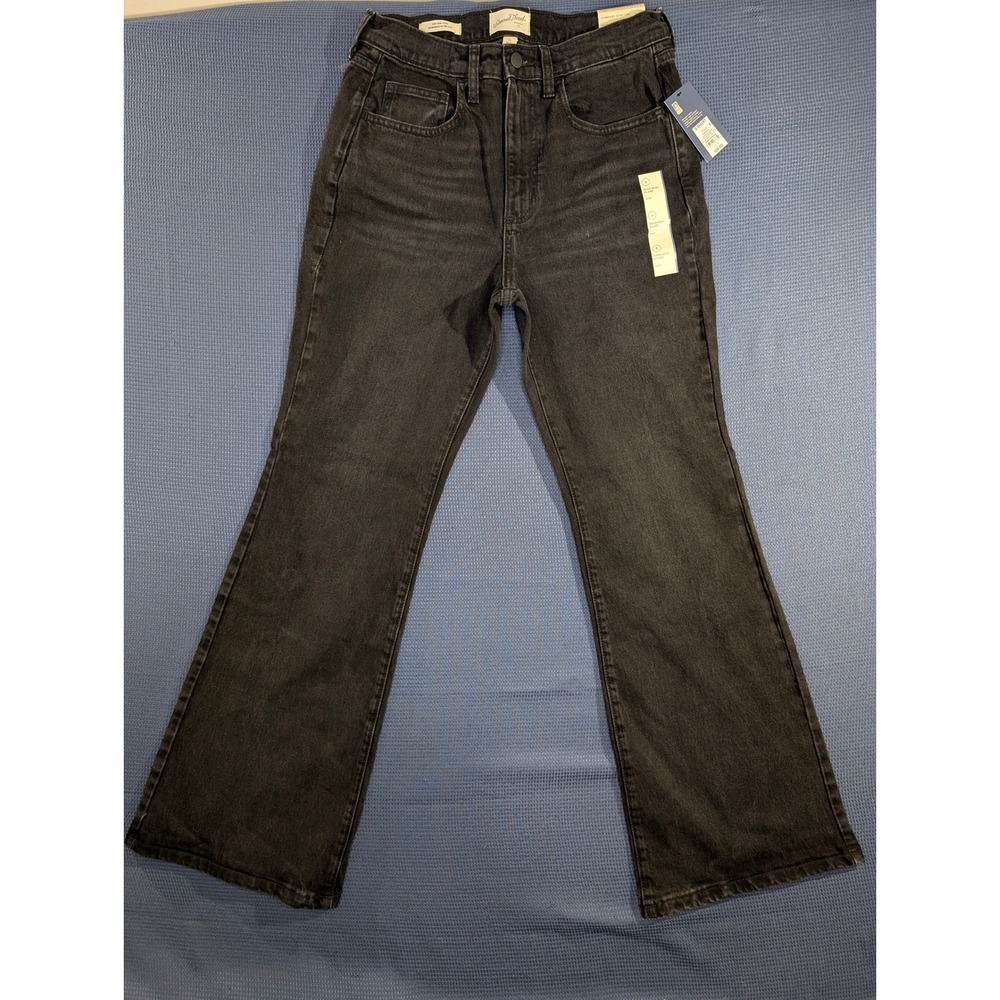 Universal Thread Womens High Rise Flare Jeans Washed Black 8 Short NWT